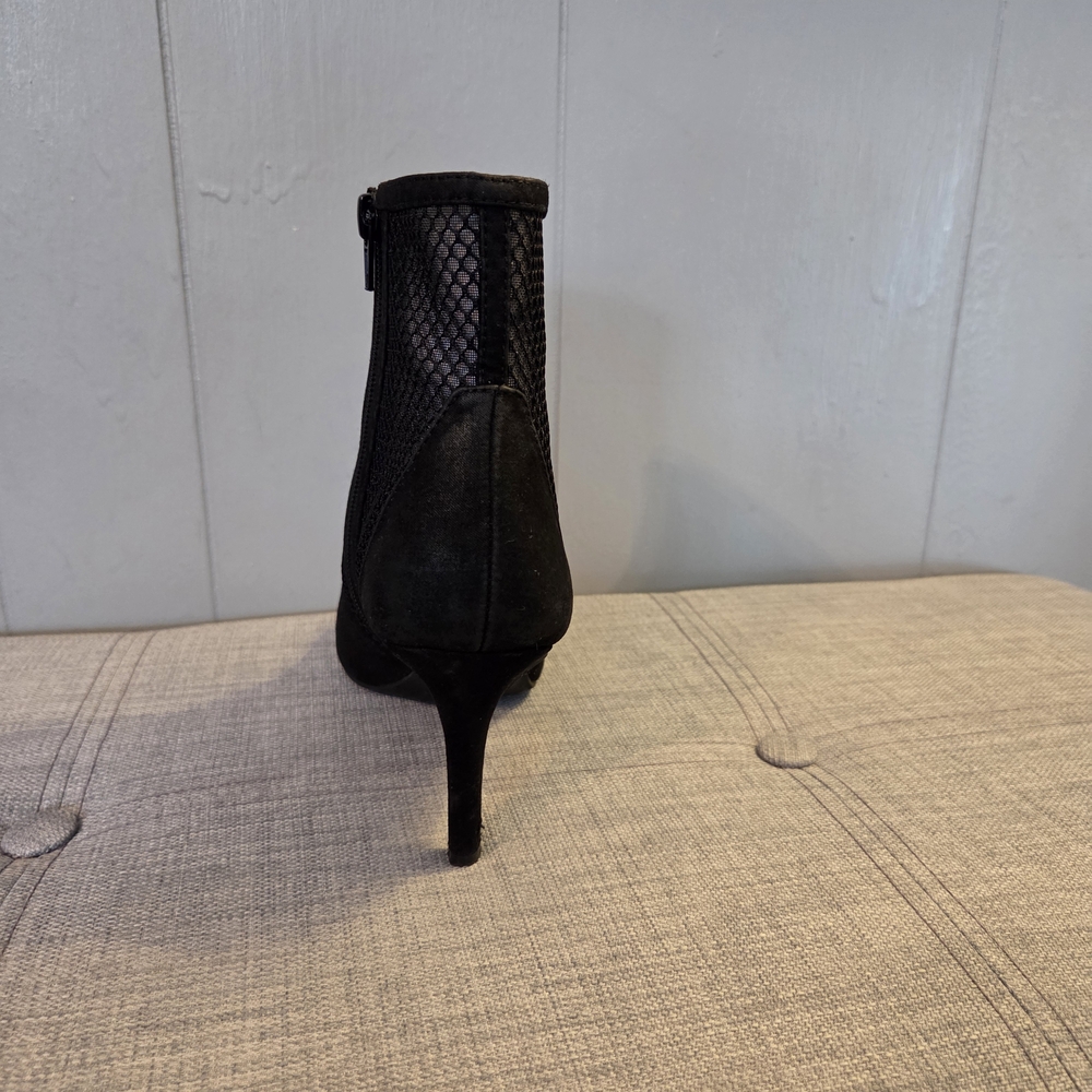 INC International Concepts Black Mesh Heeled Boots - Picture 4 of 5